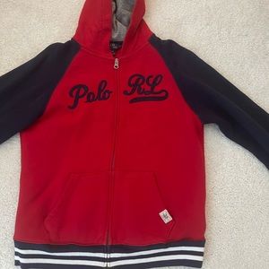Boys size 14-16 RL hoodie. Great condition, no holes, rips, and stains.